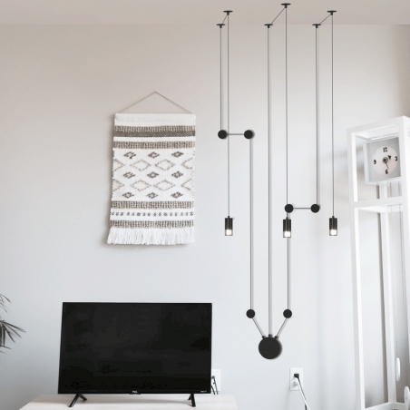 Linea III black designer pendant wall lampStep Into Design