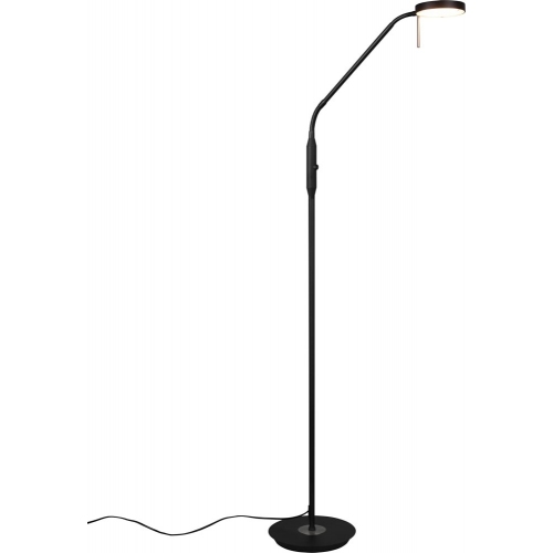 Stylowa Lampa podłogowa regulowana Monza LED czarna Trio do salonu i sypialni