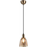 [OUTLET] Lampa wisząca szklana retro Vita 14 bursztynowa