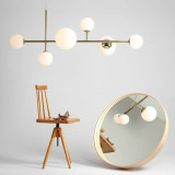 Designer Dione 130 white&gold glass balls pendant lamp Aldex