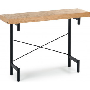 Stylish Inferno 106 natural oak&black extending dining table Halmar