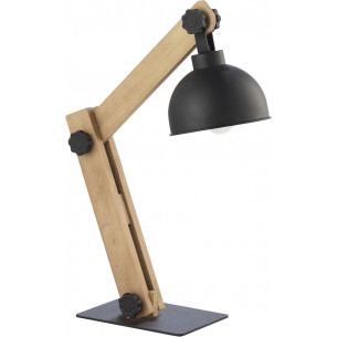 Stylowa Lampa biurkowa drewniana Oslo Czarna TK Lighting na biurko od BlowUpDesign.pl