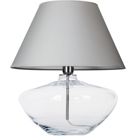 Stylowa Lampa stołowa szklana Madrid Szara 4Concepts do sypialni.