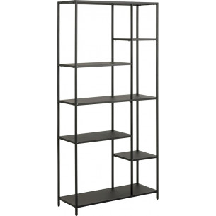 Newcastle AX low black industrial shelf Actona