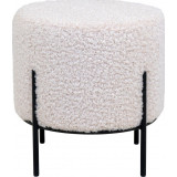 Alford white fur pouf with legs Intesi
