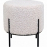 Alford white fur pouf with legs Intesi