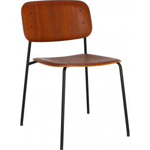 Malters walnut wooden chair Intesi