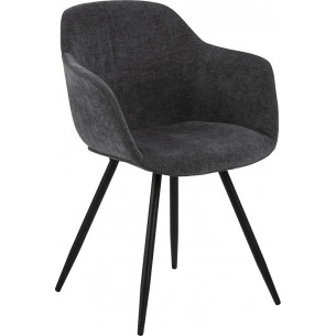 Noella dark grey upholstered armchair Actona