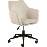 Nora beige upholstered office chair Actona