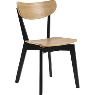 Roxby natural/black wooden chair Actona