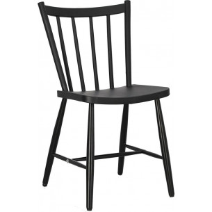 Wandi black wooden stick chair Intesi