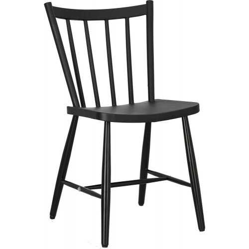 Stylowe Krzesło drewniane "patyczak" Wandi czarne Intesi do kuchni i jadalni