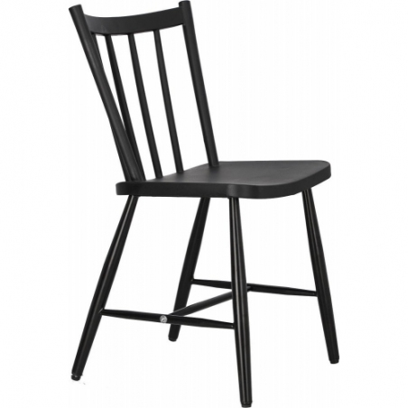 Stylowe Krzesło drewniane "patyczak" Wandi czarne Intesi do kuchni i jadalni