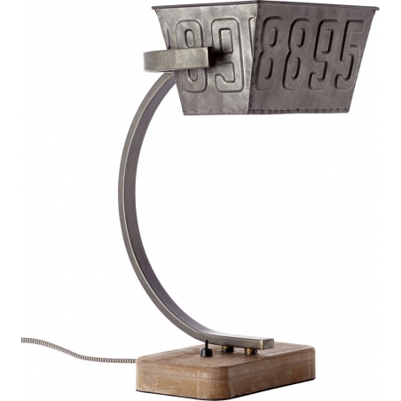 Drake antique silver industrial desk lamp Brilliant