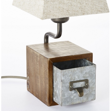 Casket beige industrial table lamp Brilliant