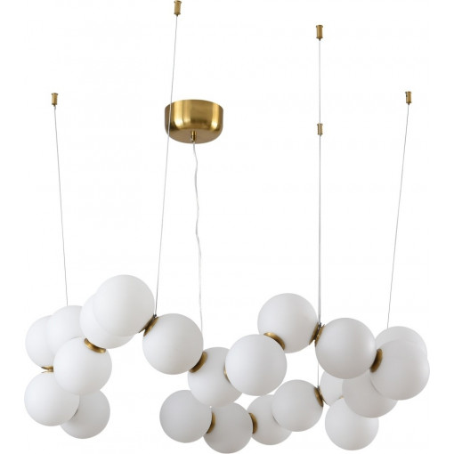 Coralli LED 80 white designer pendant lamp with glass balls Step Into Design