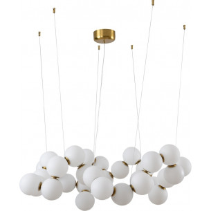 Coralli LED 100 white designer pendant lamp with glass balls Step Into Design