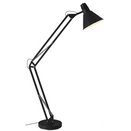 Winston black floor lamp with adjustable arm Brilliant