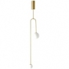Loop white&amp;gold ceiling lamp with 2 glass balls Step Into Design
