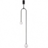 Loop white&amp;black ceiling lamp with 2 glass balls Step Into Design