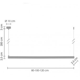 Beam 100 LED titanium linear pendant lamp Step Into Design 2