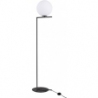 Stylowa Lampa podłogowa szklana kula Solaris 30 biało-czarna Step Into Design do salonu i sypialni