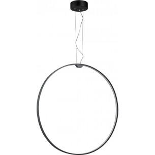 Acirculo 74cm LED black modern round pendant lamp Step Into Design