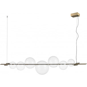 Amore 153cm LED gold glamour glass balls pendant lamp Step Into Design