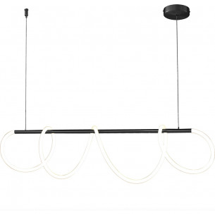 Fantasia 120cm LED black modern linear pendant light Step Into Design