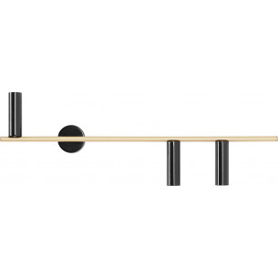 Trevo III right long wall lamp black/brass Aldex