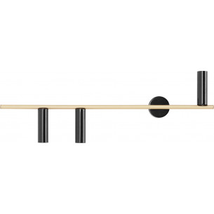 Trevo III left black/brass wall lamp Aldex