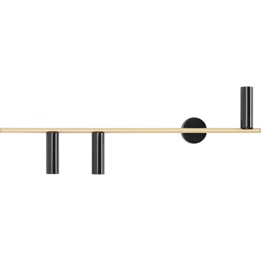 Trevo III left black/brass wall lamp Aldex