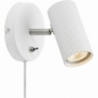 Costilla white/satin nickel wall light with switch and cable Markslojd