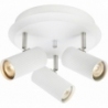 Costilla III white/satin nickel triple ceiling spotlight Markslojd