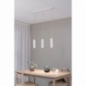 Costilla III white tubes pendant lamp on rail Markslojd