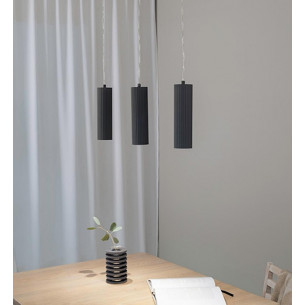 Costilla III grey tubes pendant lamp on rail Markslojd