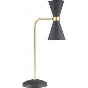 Lampy na biurko. Lampa biurkowa designerska Cornet LED czarno-złota MaxLight