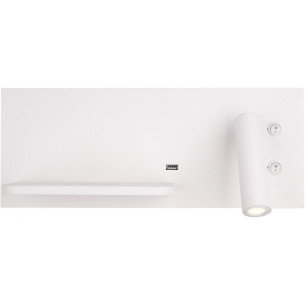 Superior LED white wall lamp with usb and inductive charger Maxlight