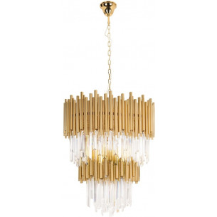 Vogue II 60 gold glamour crystal chandelier Maxlight