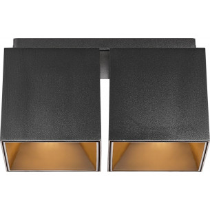 Ethan II black matt double ceiling light Nordlux