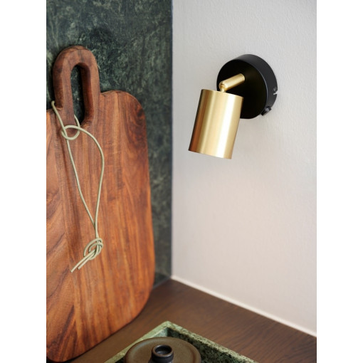 Explore brass glamour wall light with switch and cable Nordlux