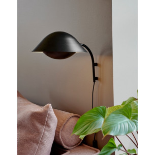 Freya black modern wall lamp with arm Nordlux