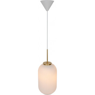 Milford 20 brass&amp;opal glass pendant lamp Nordlux