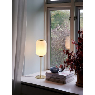 Milford brass&amp;opal glass table lamp Nordlux