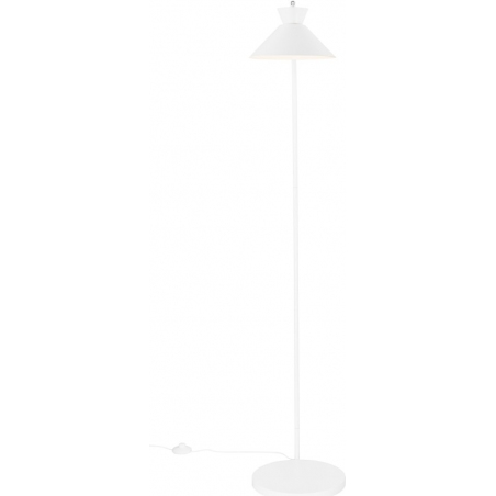 Stylowa Lampa podłogowa skandynawska Dial biała Nordlux do salonu i sypialni