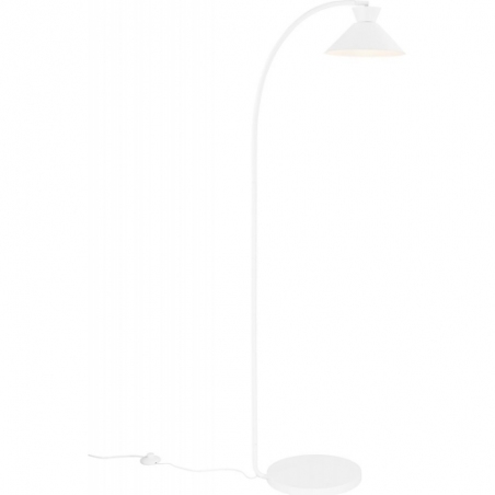 Stylowa Lampa podłogowa skandynawska Dial biała Nordlux do salonu i sypialni