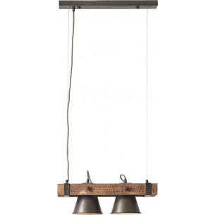 Decca 51 black steel wooden beam pendant lamp Brilliant