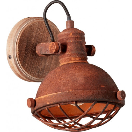 Mila rusty industrial wall lamp Brilliant