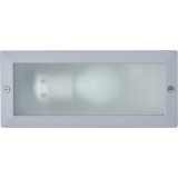 Flossy silver recessed outdoor lamp Brilliant