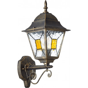 Janel black&amp;gold outdoor retro wall lamp Brilliant